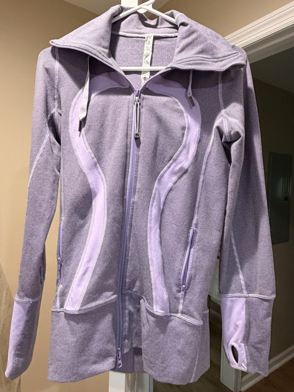lululemon Lavender Curved-Seam Zip Hoodie